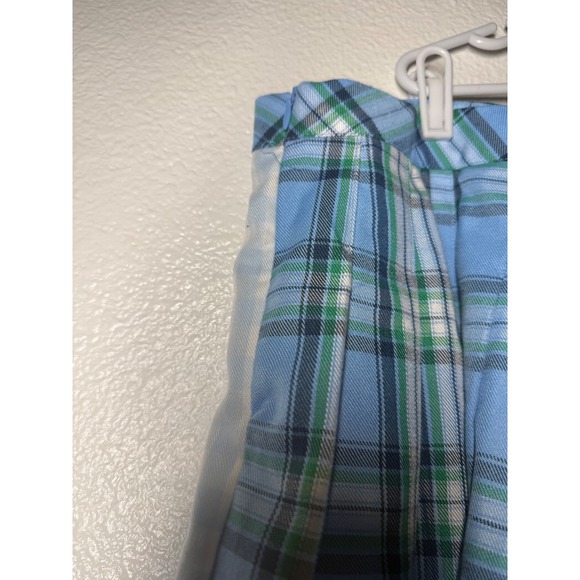 Forever 21 Blue Green Plaid Gingham Colorblock Pleated Mini Skirt Plus Size 0X - Picture 10 of 11